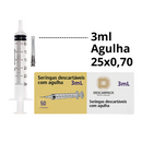Seringa 3ml Com Agulha 25x0,7cm 100un -  Descarpack