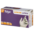 Luva de Látex Branca Com Pó 100un - Talge