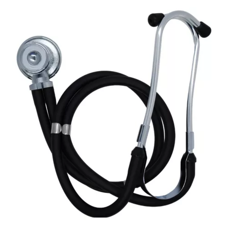Estetoscópio Rappaport Duplo Preto - Supermedy