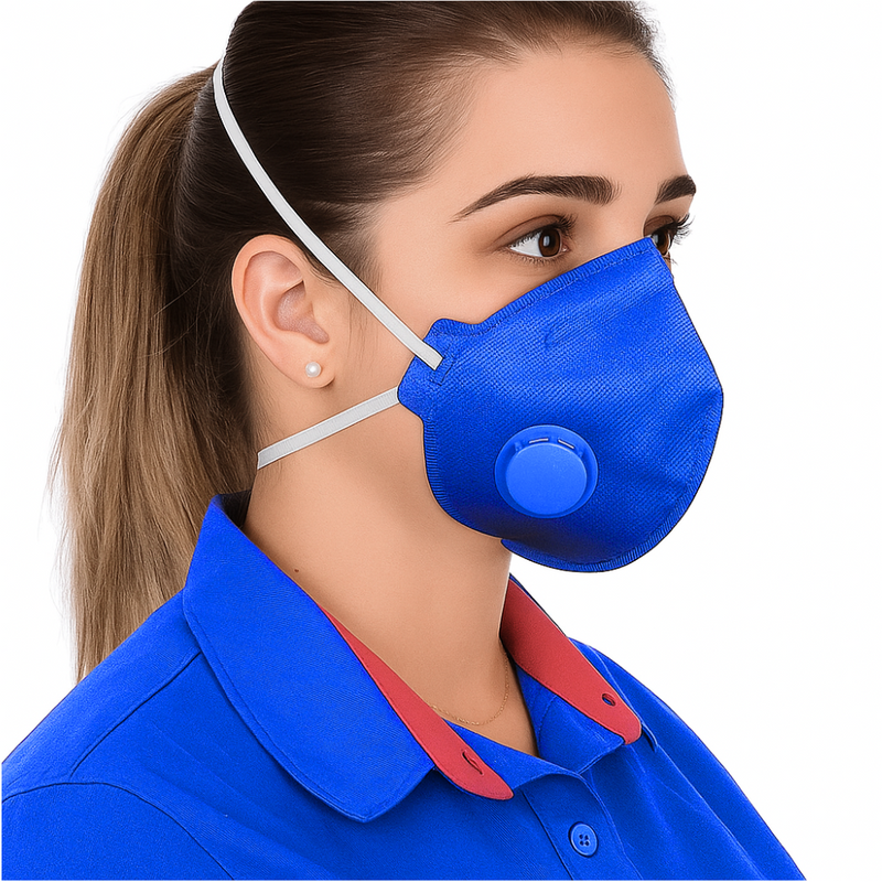 Máscara De Proteção KN95 PFF2 Com Válvula Azul - Supermedy