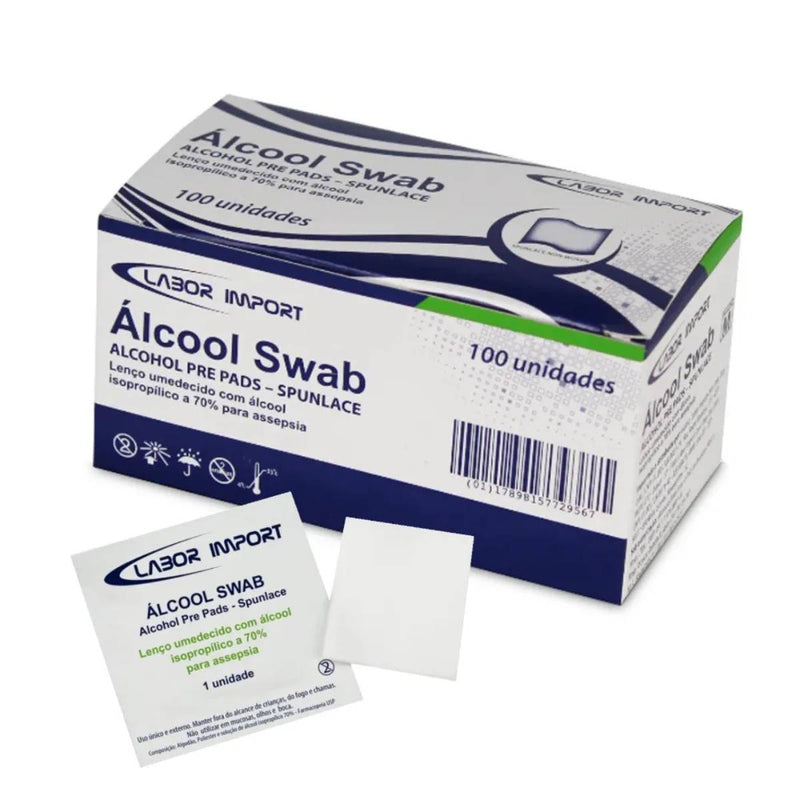 Álcool Swab 100un - Labor Import