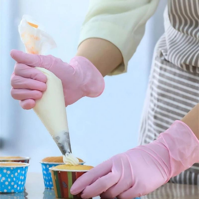 Luva Nitrílica Rosa Sem Pó 100un - Talge