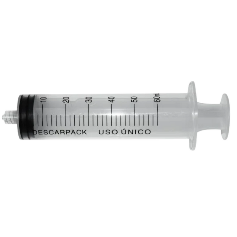 Seringa Descartável 60ml Luer Lock 25un - Descarpack
