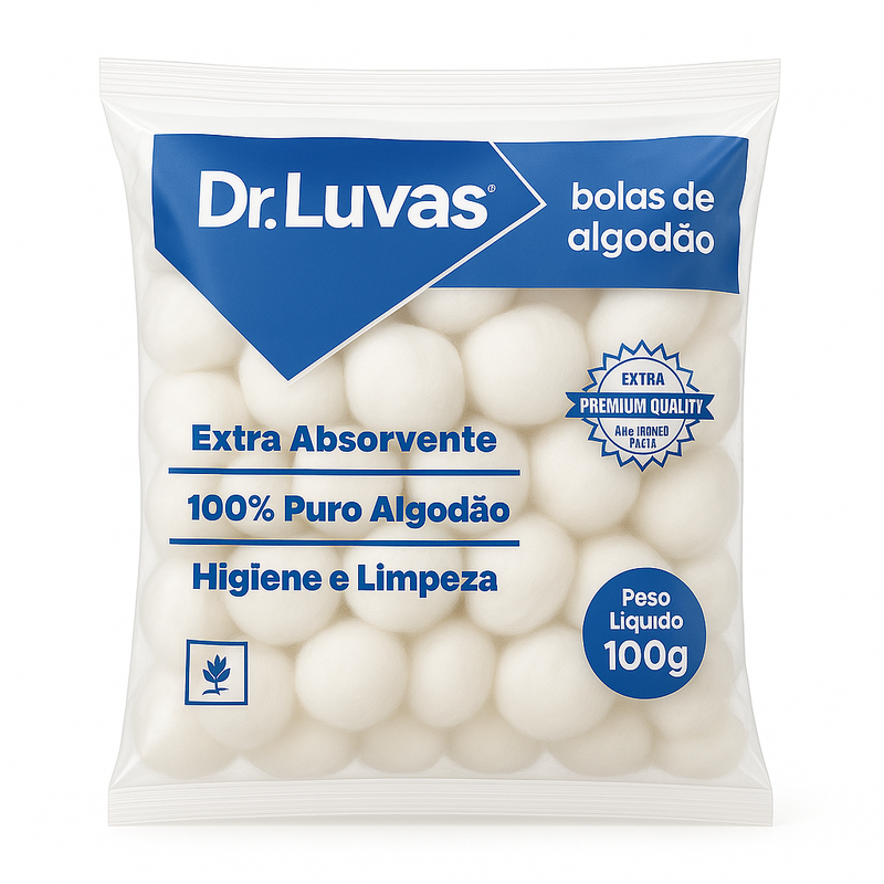 Algodão Bola 100g -  Dr. Luvas