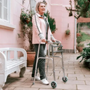 Andador de Alumínio Dobrável e Regulável Até 130kg - Supermedy