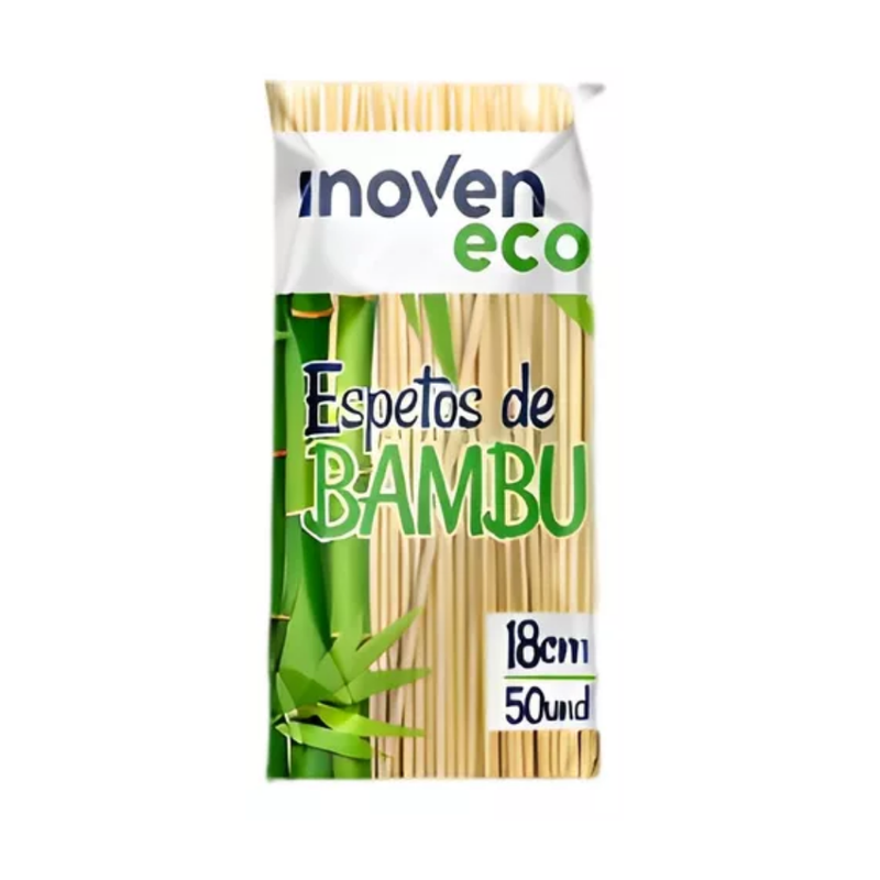 Espeto De Churrasco Bambu 18cm 50un - Inoven
