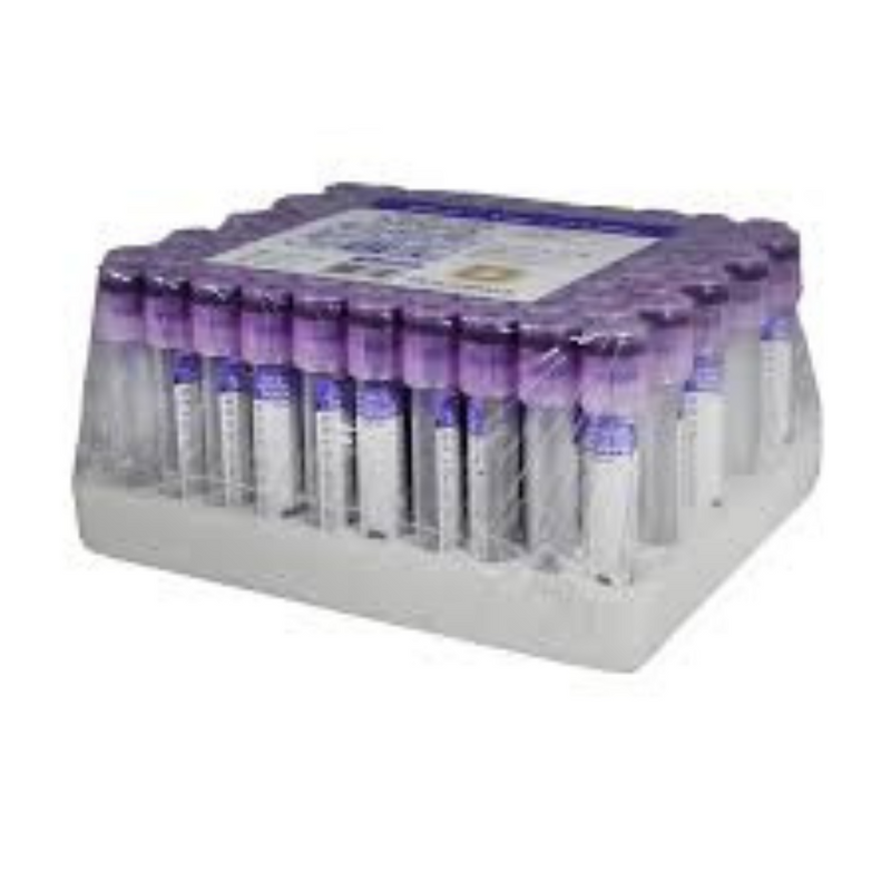 Tubo Para Coleta de Sangue EDTA K3 4ml Roxo 100un - Descarpack