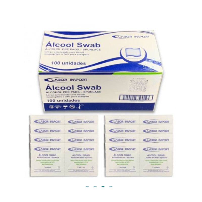 Álcool Swab 100un - Labor Import