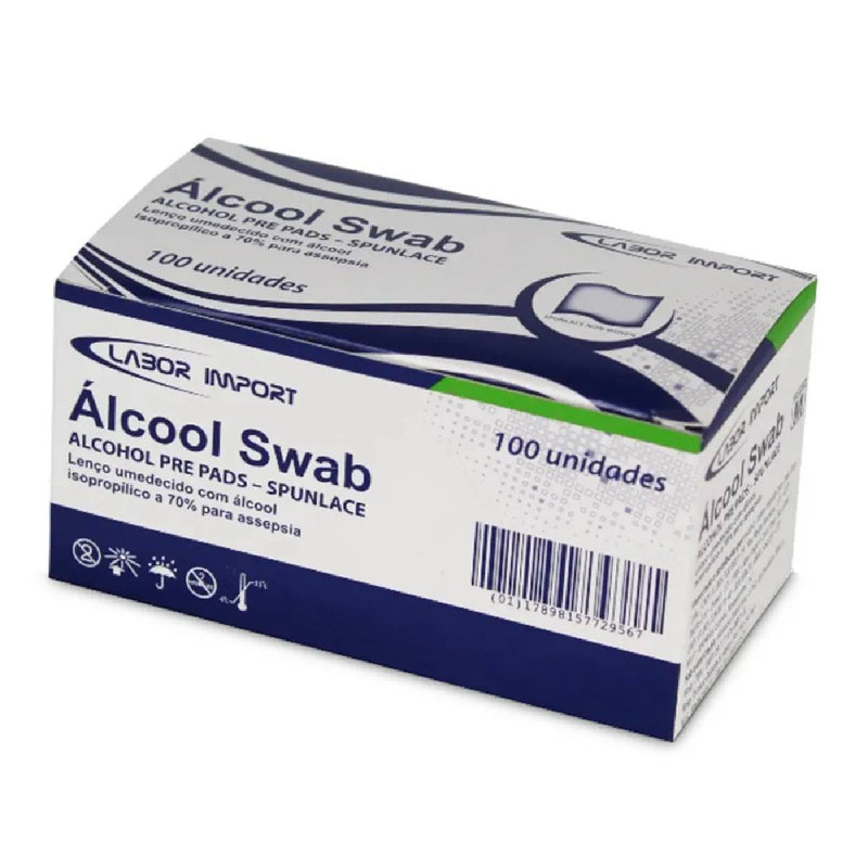 Álcool Swab 100un - Labor Import