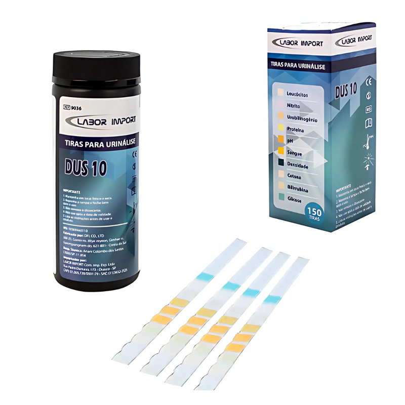 Tiras Reagentes Para Análise Urinária 10 Parâmetros 150un - Labor Import