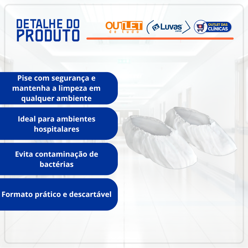 Sapatilha Propé Branca 100un - Descarpack