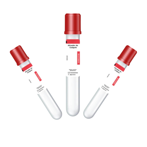 Tubo Ativador de Coagulo 9ml 16x100mm Tampa Vermelha 100un - Medix
