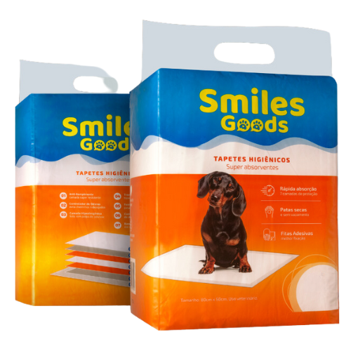 Tapete Higiênico Para Cães 60x55cm 7un - Smiles Goods