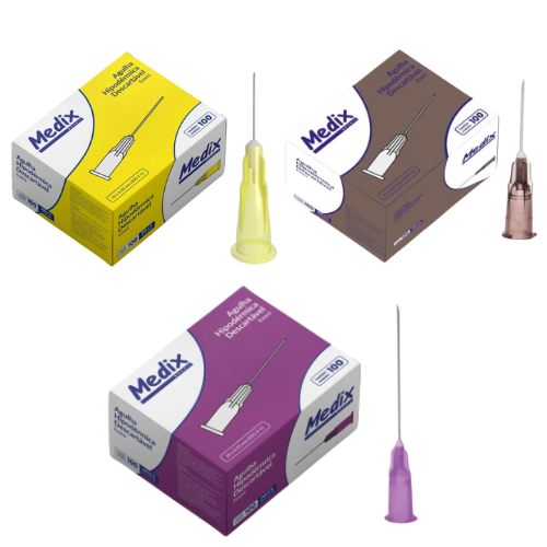 Agulha Hipodérmica Descartável 100un - Medix