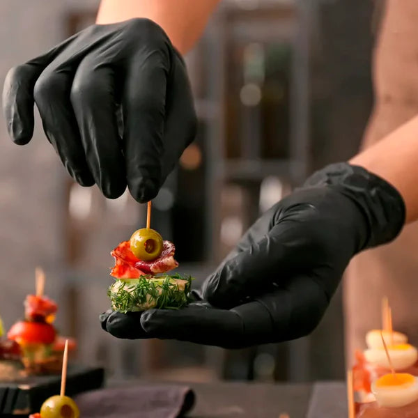 Luva de Procedimento Nitrílica Preta Sem Pó 100un - Unigloves