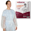 Avental Descartável Manga Longa Branco 10un - Vabene