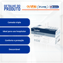 Máscara Cirúrgica Tripla Branca Com Elástico 50un - Inoven