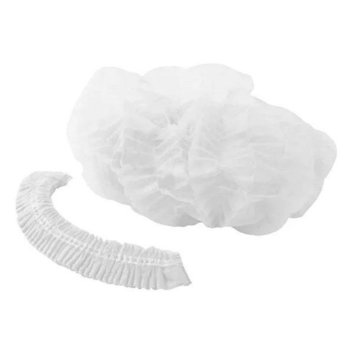 Touca Descartável Com Elástico Branca 100un - Descarpack