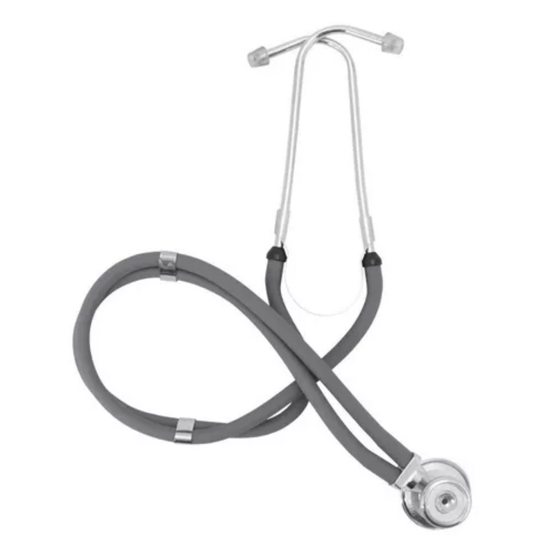Estetoscópio Rappaport Duplo Cinza - Supermedy