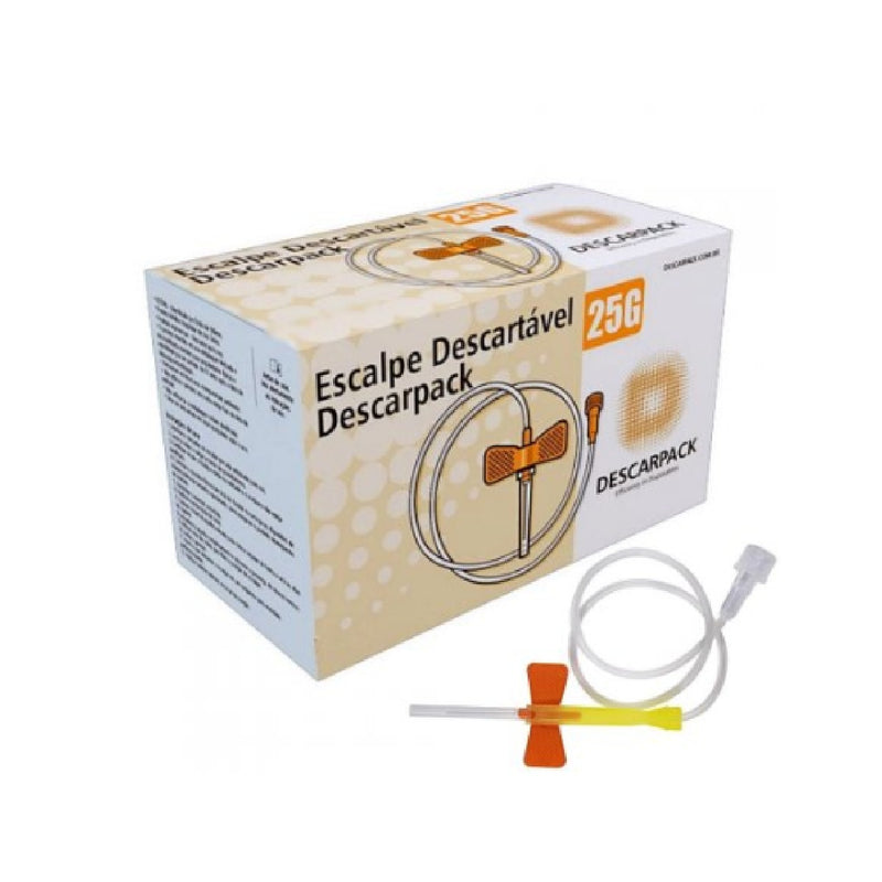 Escalpe De Segurança Descartável Estéril 100un - Descarpack