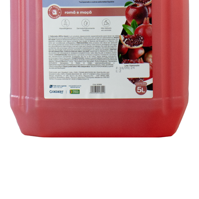 Sabonete De Espuma Romã e Maçã 5L - Up Pro Nobre