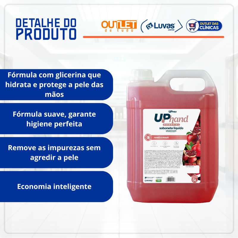 Sabonete Líquido Glicerinado 5l Romã e Maçã - Up Pro Nobre