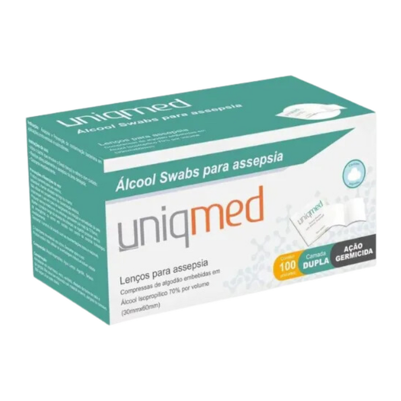 Álcool Swab 100un - Uniqmed