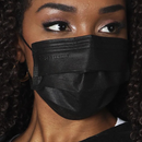 Máscara Cirúrgica Tripla Preta Com Elástico 50un - Inoven