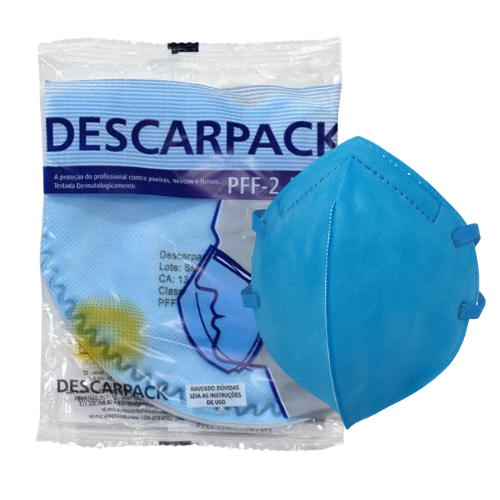Máscara De Proteção KN95 PFF2 Azul - Descarpack