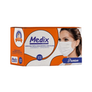 Máscara Cirúrgica Tripla Branca Com Elástico 50un - Medix
